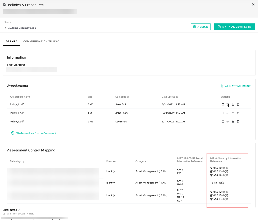 Document request tab